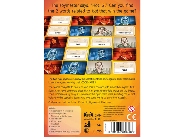 Codenames Spil - Engelsk 